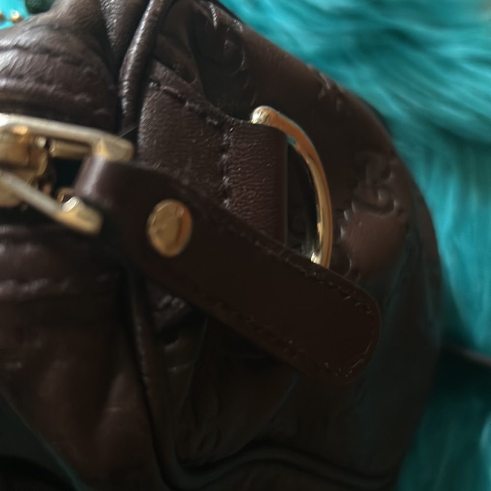 XXX SOLD XXX EUC brown Gucci Guccisima leather bag. - Picture 13 of 16